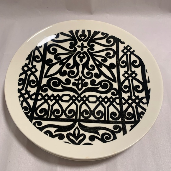 VTG MCM Elegant Black and White, China Dinner Plates LA MANCHA. Set of 4. - Picture 6 of 11